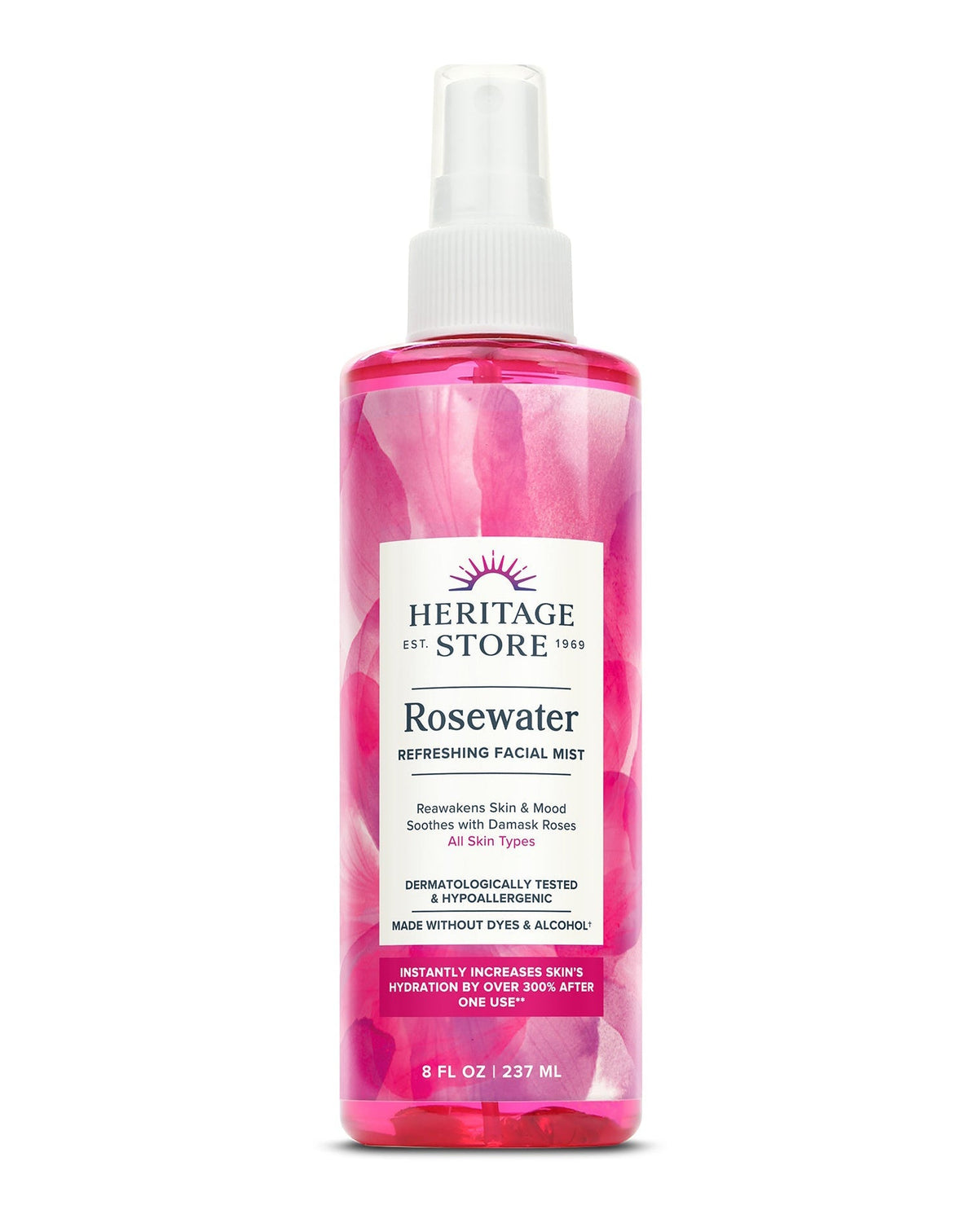 Heritage Store Rosewater Facial Mist 8 fl oz
