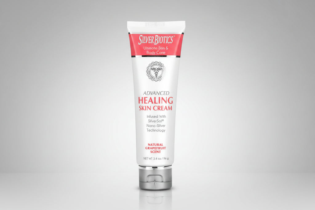 Silver Biotics Advanced Healing Skin Cream on a white background