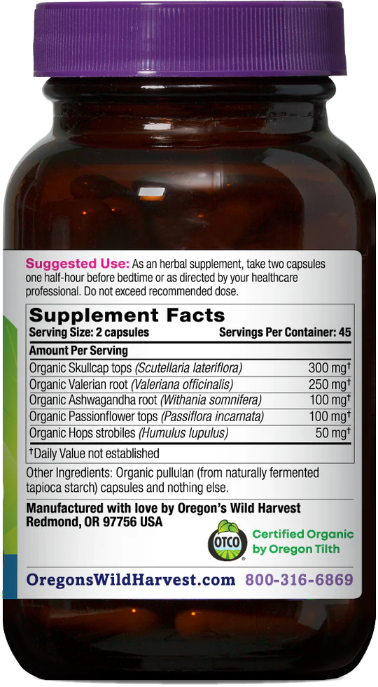 Oregon's Wild Harvest Sleep Better 90 Capsules