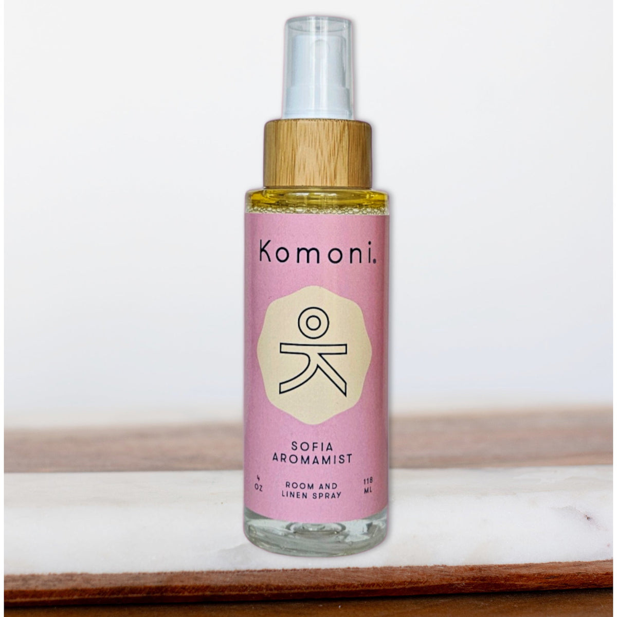 KOMONI Sofia Aromamist body, room and linen spray bottle