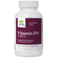 Bottle of Terry Naturally Vitamin D3 chewable tablets on a white background