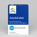 Terry Naturally Anxiocalm supplement packaging on a green background
