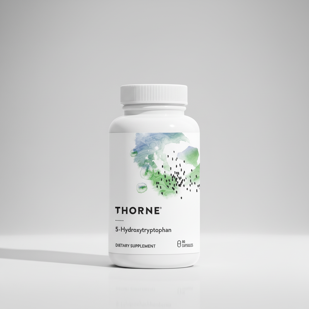 Thorne dietary supplement bottle on a white background