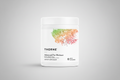 Thorne Advanced Pre-Workout supplement container with colorful label on a white background