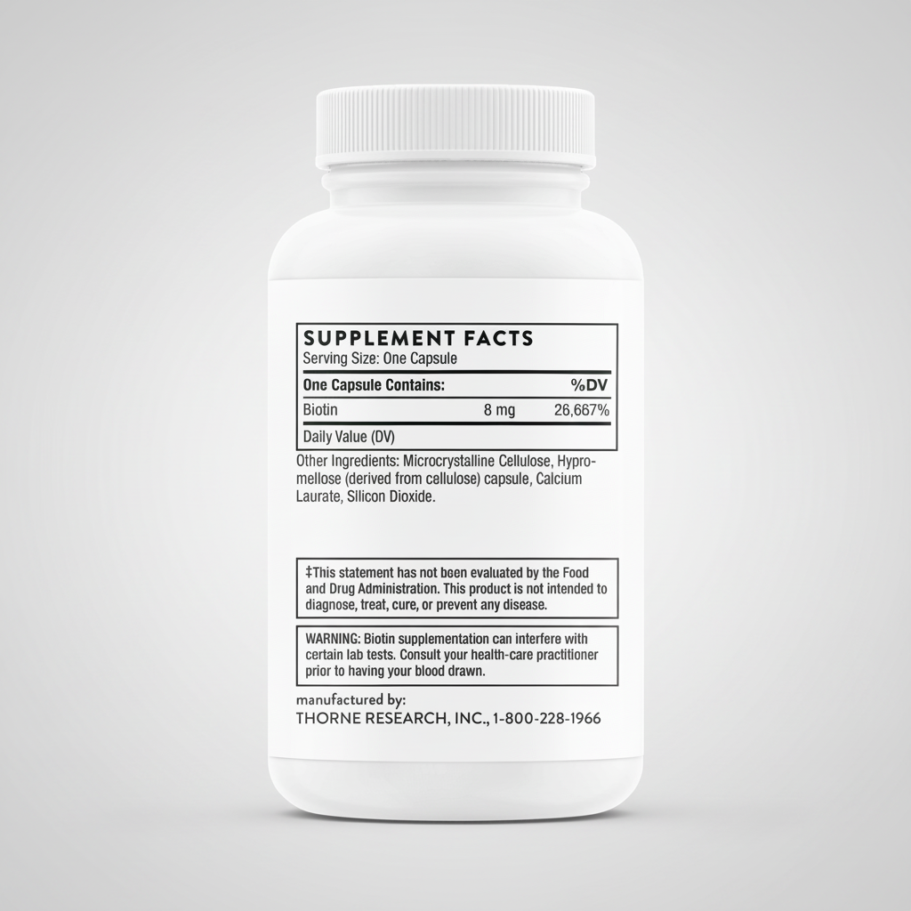 Supplement bottle with label on a white background