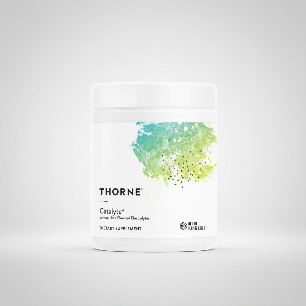 Thorne Catalyte dietary supplement container on a white background