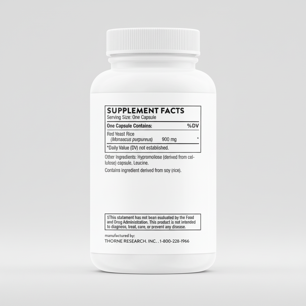 Supplement bottle with label on a black background