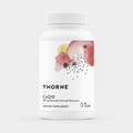 Thorne CoQ10 dietary supplement bottle on a white background