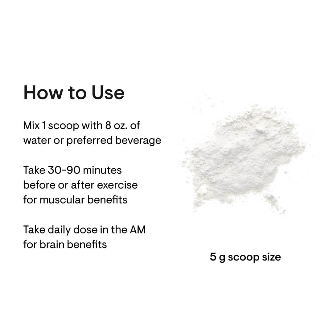 Instructions on how to use a powder product with text and a small amount of powder on a white background.