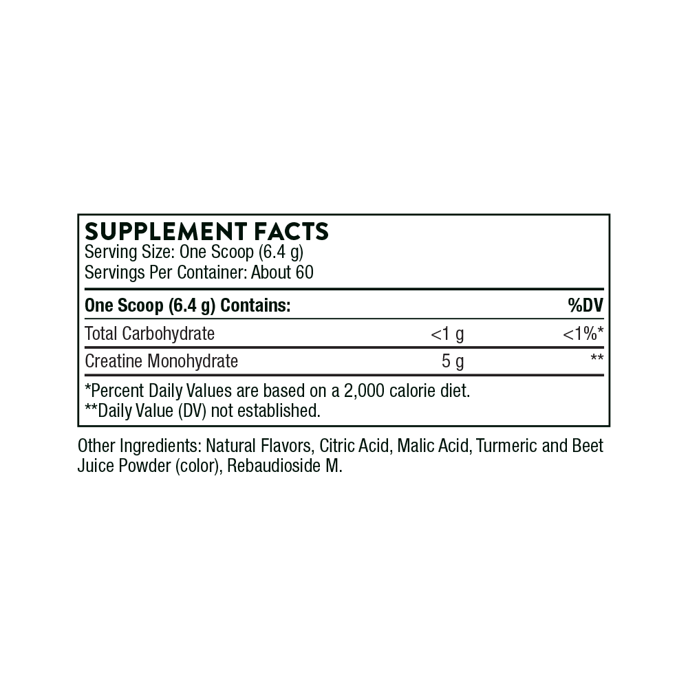 Supplement facts label for a product with serving size, servings per container, and ingredient list.