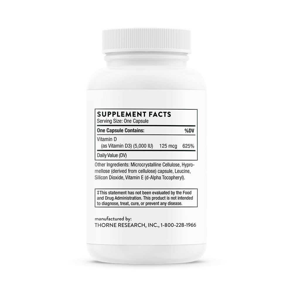 Supplement bottle with label on a white background