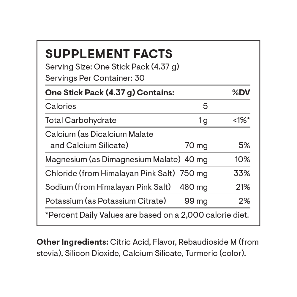 Supplement facts label for a product with detailed nutritional information.