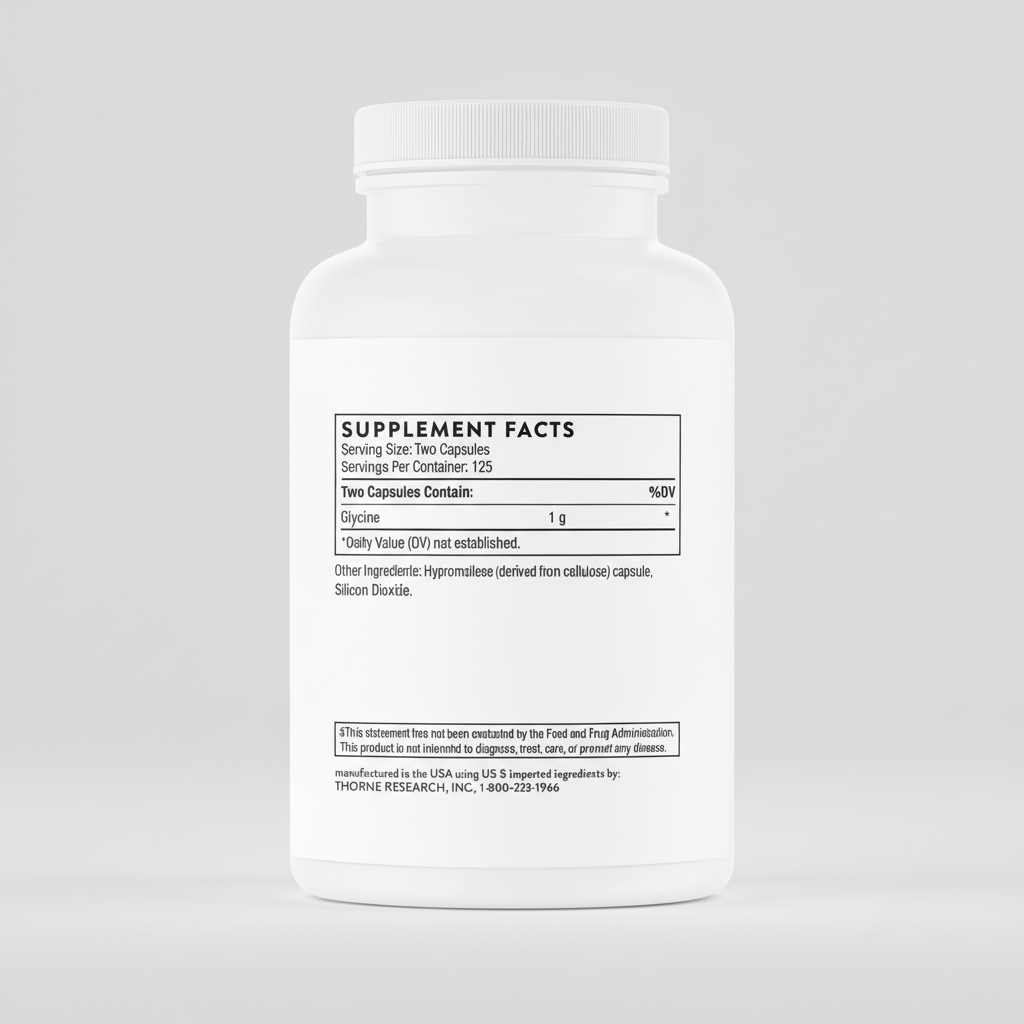 Supplement bottle with label on a white background