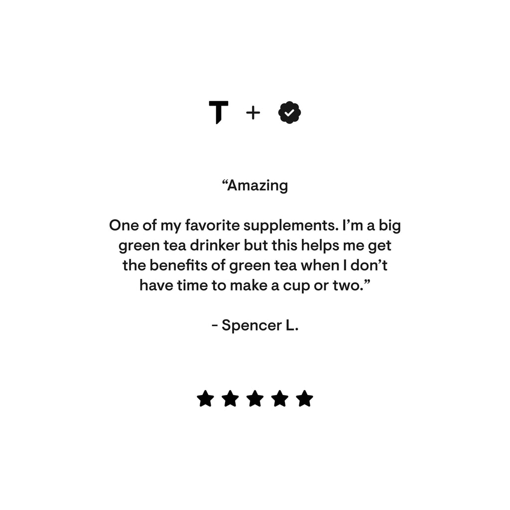 Product review with text and star rating on a white background