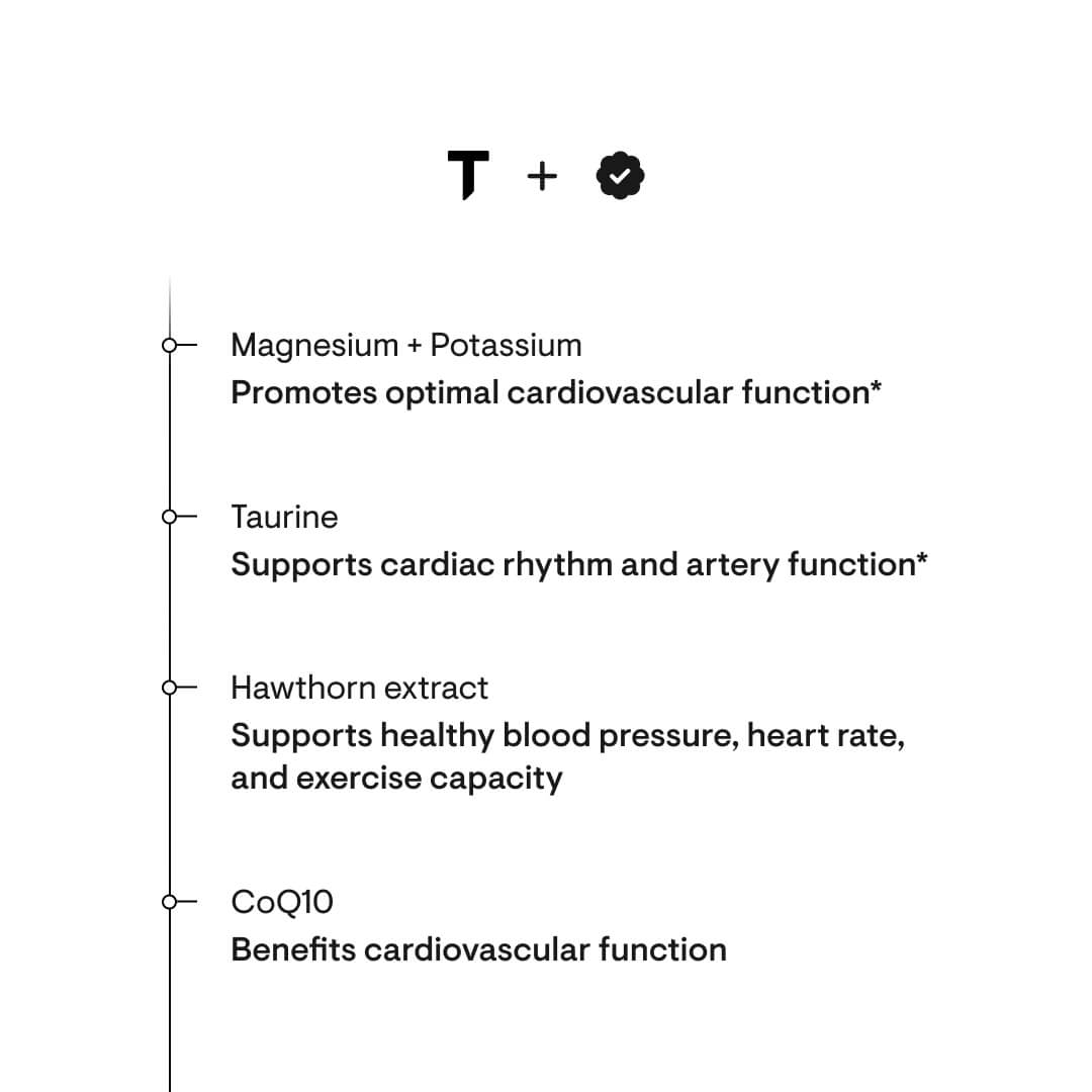List of health benefits with corresponding ingredients on a white background