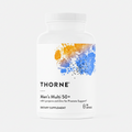 Thorne Men's Multi 50+ dietary supplement bottle on a white background