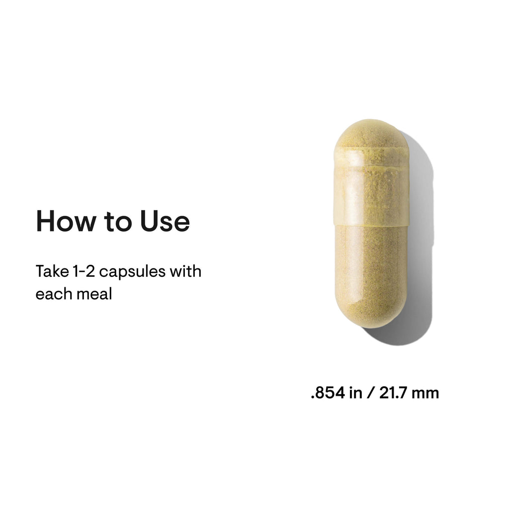 Yellow capsule pill with measurement details on a white background