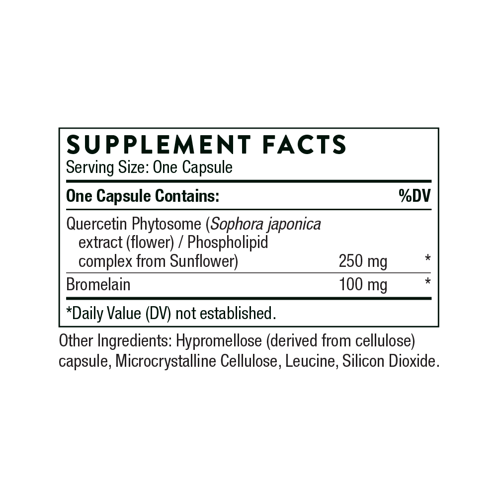 Supplement facts label with detailed ingredient information on a white background
