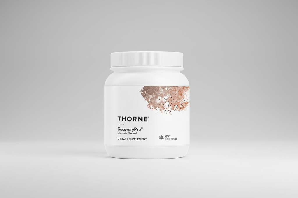 Thorne RecoveryPro dietary supplement container on a white background