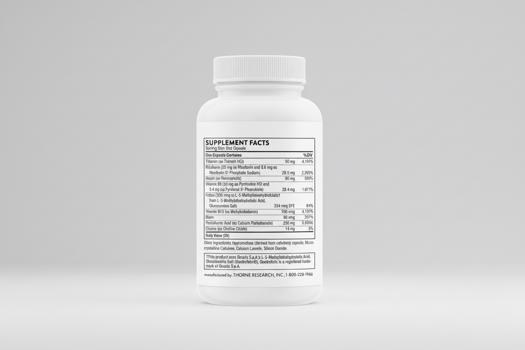 Supplement bottle with label on a black background