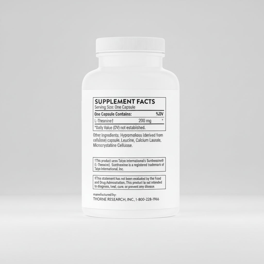 Supplement bottle with label on a white background