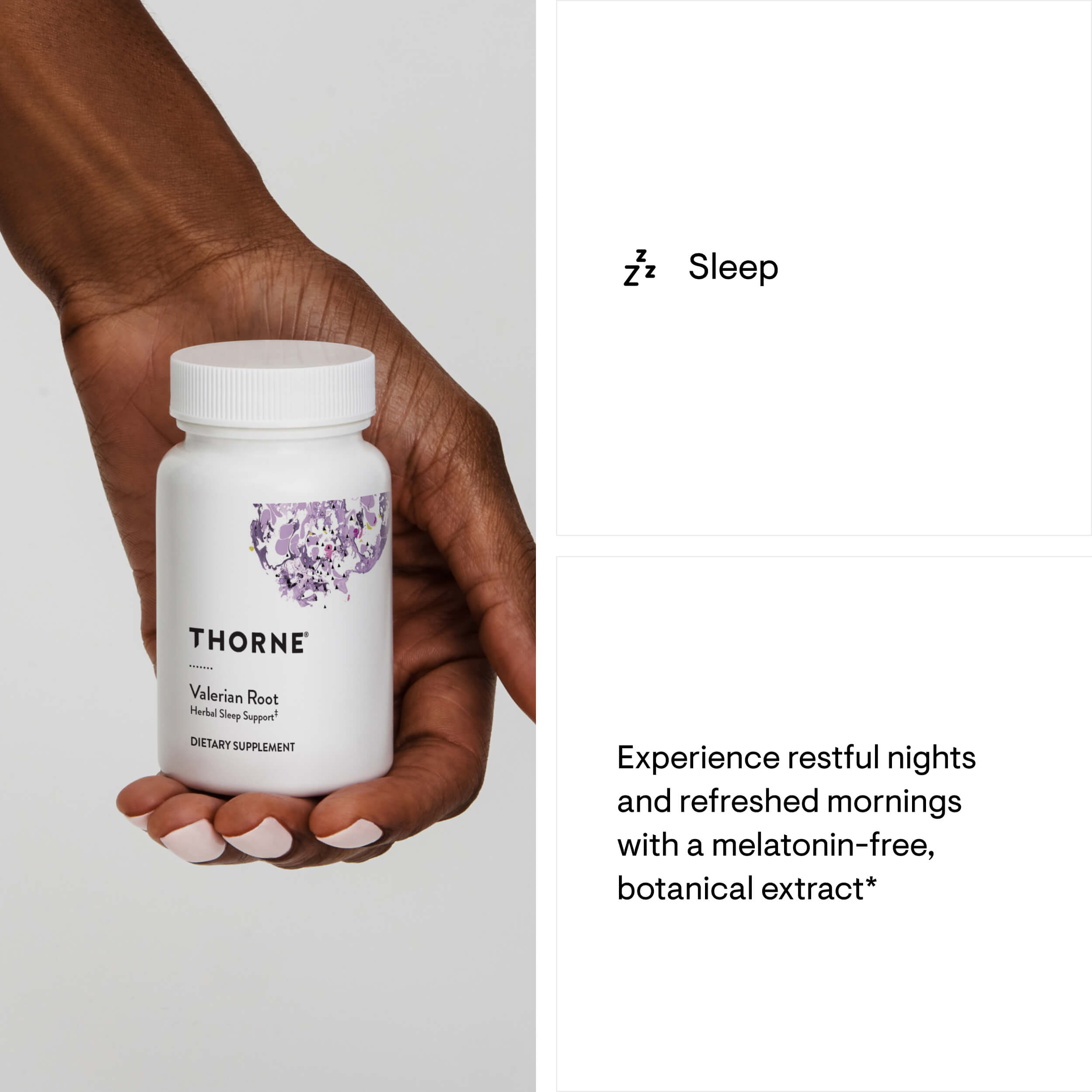 hand holding capsule bottle