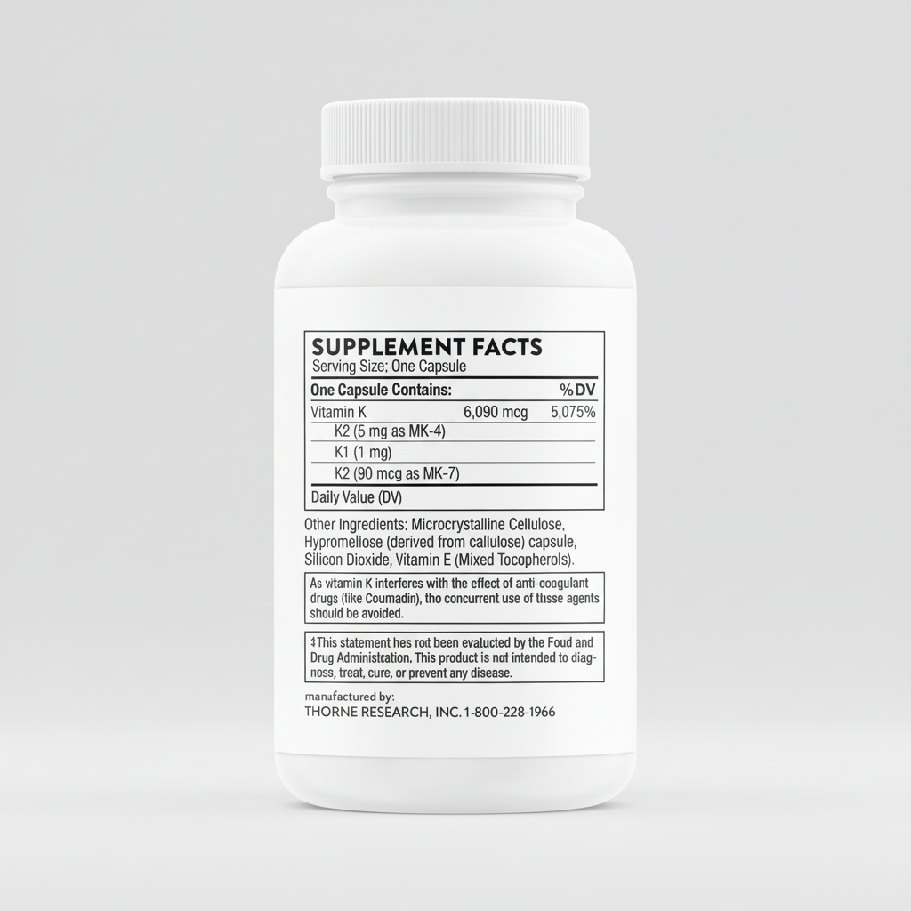 Supplement bottle with label on a black background