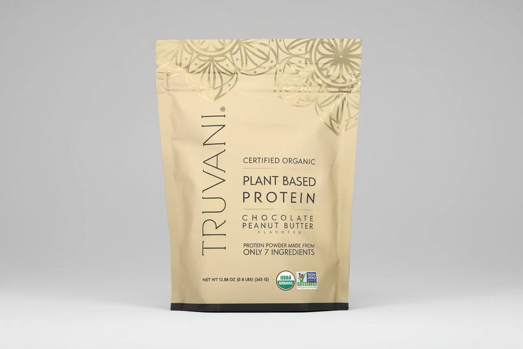 Truvani Chocolate Peanut Butter Plant Protein Powder - 10 Servings