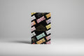 Box of 'The Tasting Collection' with various flavor packaging on a white background