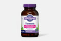 Oregon's Wild Harvest Turmeric supplement bottle with purple cap and label.