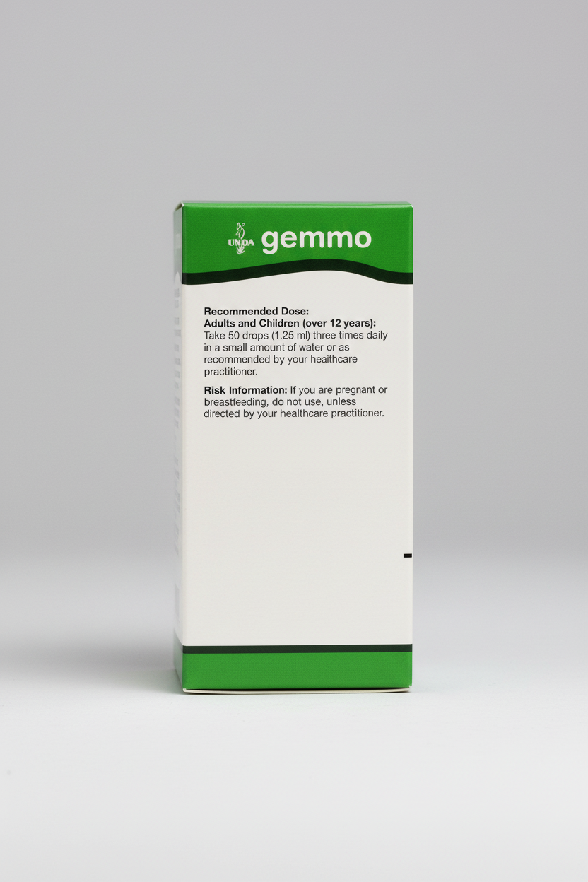 Gemma packaging with green and white design on a white background
