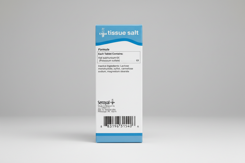 Seroyan tissue salt packaging with label and branding