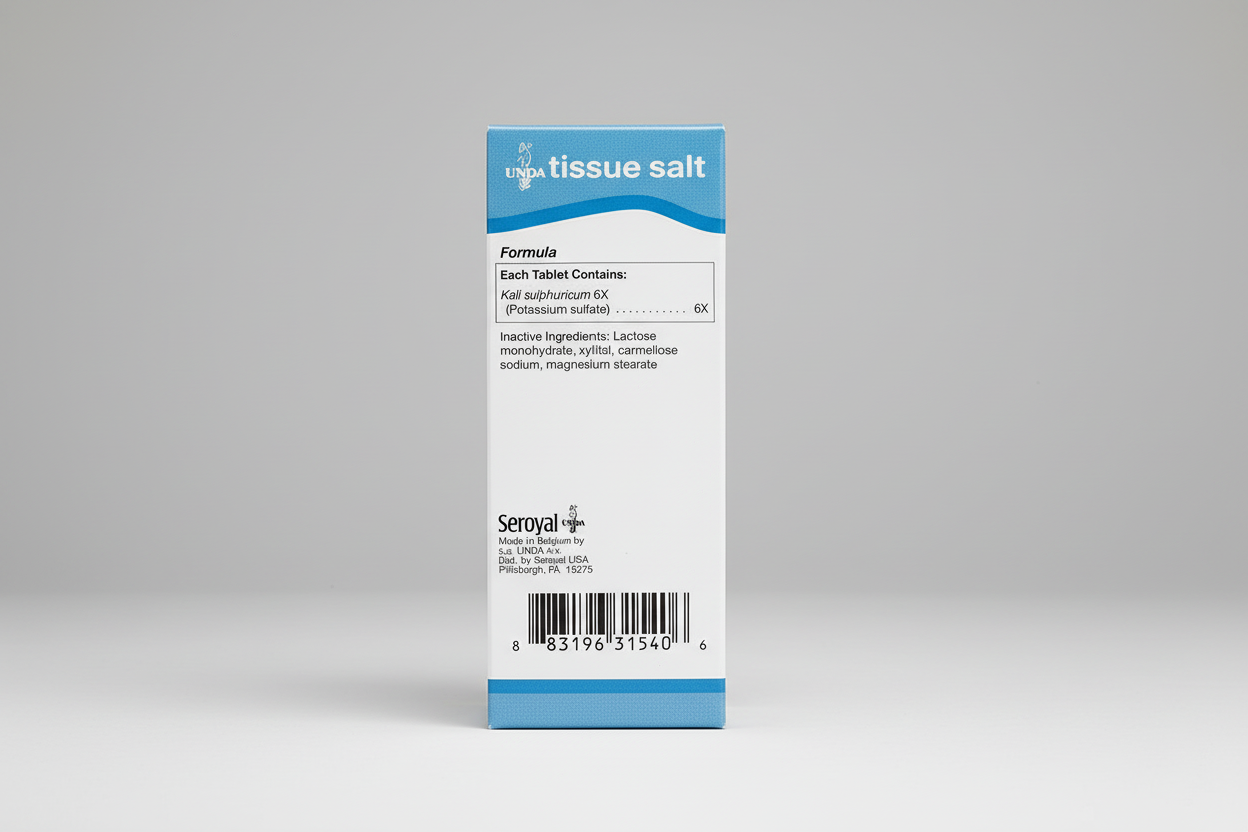 Seroyan tissue salt packaging with label and branding