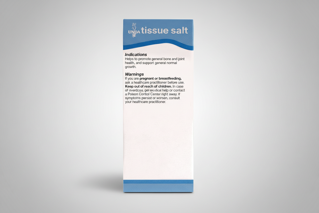 Package of UNDA tissue salt with text on a white background