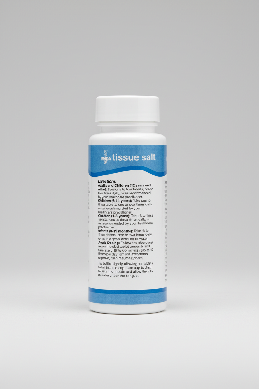Package of Unda tissue salt with directions on a white background
