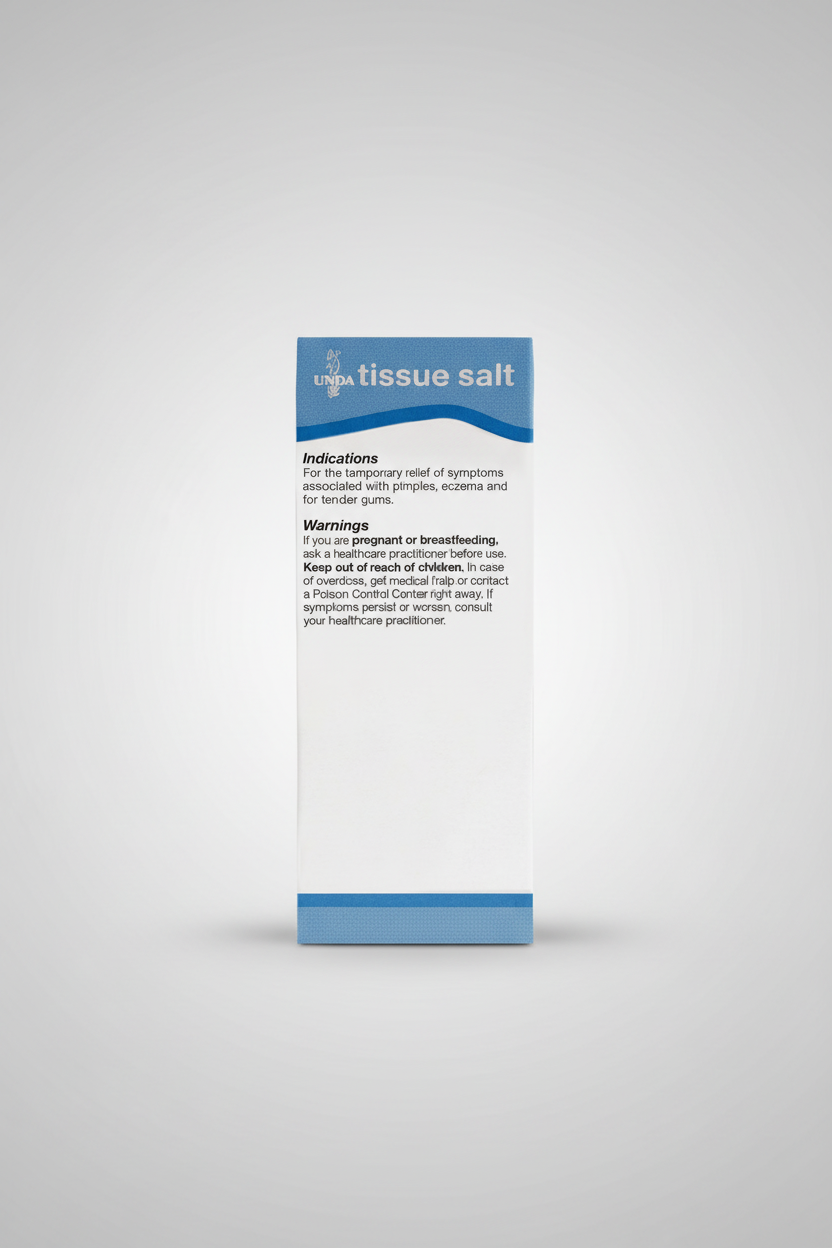 Box of Unda tissue salt with text on a white background