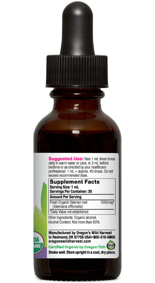 Oregon's Wild Harvest Valerian Root Organic Extract 1 oz product image 2