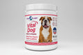 Vital Planet Dog Multi-Vitamin powder container with a bulldog on the label