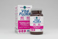 Vital Flora women's daily probiotic supplement bottle and packaging on a white background
