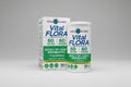 Vital Flora probiotic supplement packaging with green and white design.