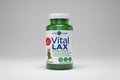 Vital Lax dietary supplement bottle with green and white label on a white background