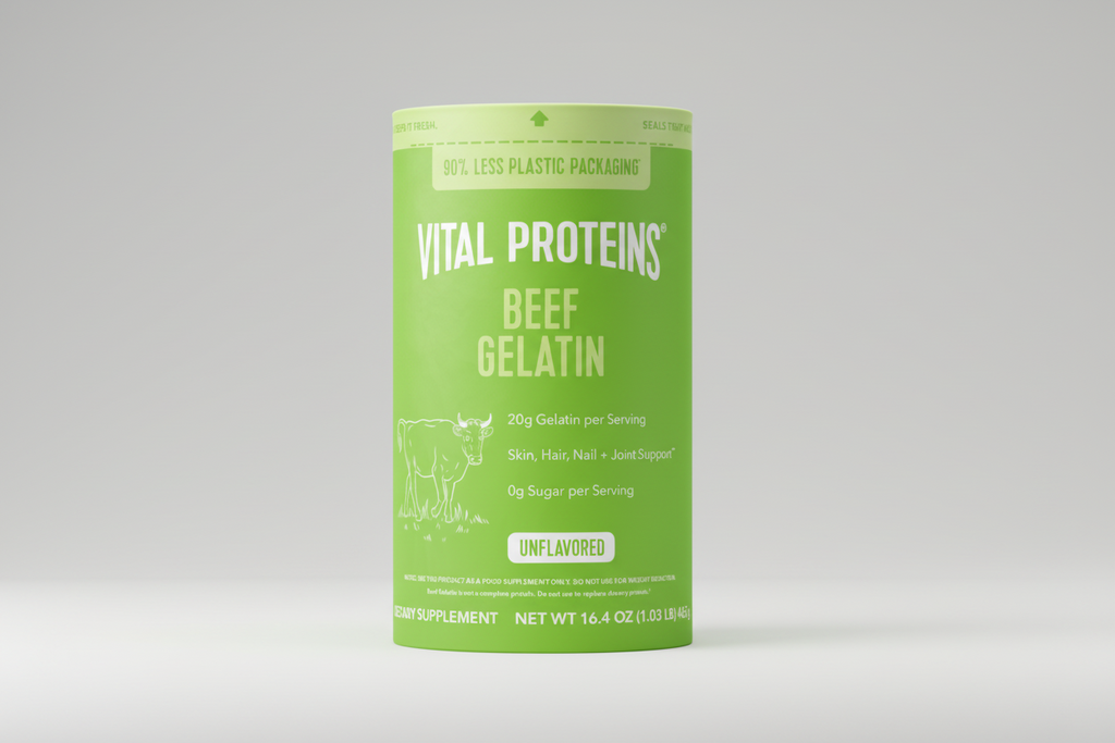 Vital Proteins Beef Gelatin container on a white background