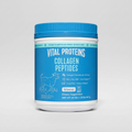 Vital Proteins Collagen Peptides container with blue lid and label on a white background