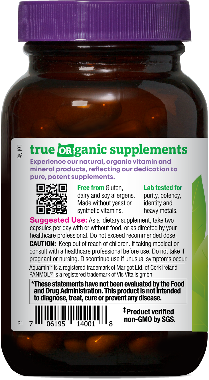 Oregon's Wild Harvest B Complex Organic 60 Capsules left side