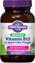 Oregon's Wild Harvest Vitamin B12 with Apple Cider Vinegar Organic 60 Capsules front