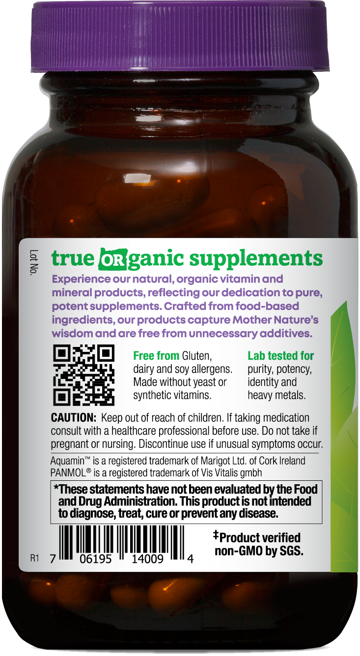 Oregon's Wild Harvest Vitamin B12 with Apple Cider Vinegar Organic 60 Capsules left side