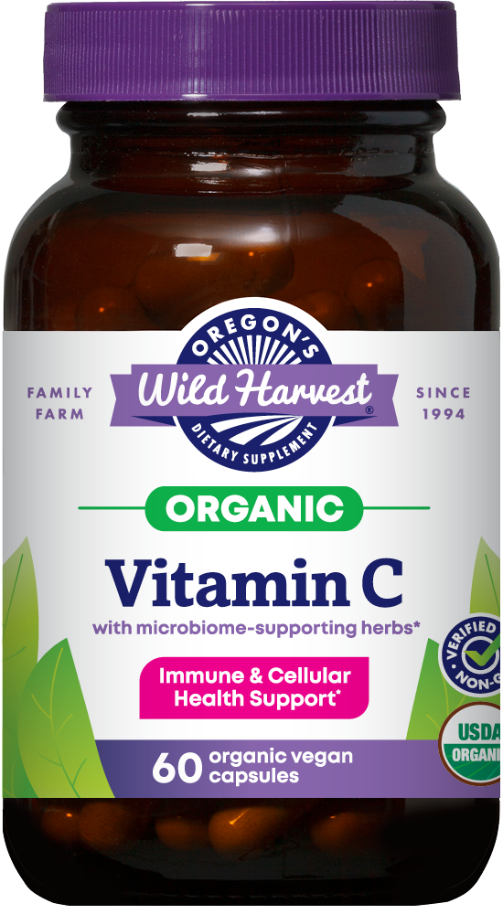 Oregon's Wild Harvest Vitamin C Organic 60 Capsules front