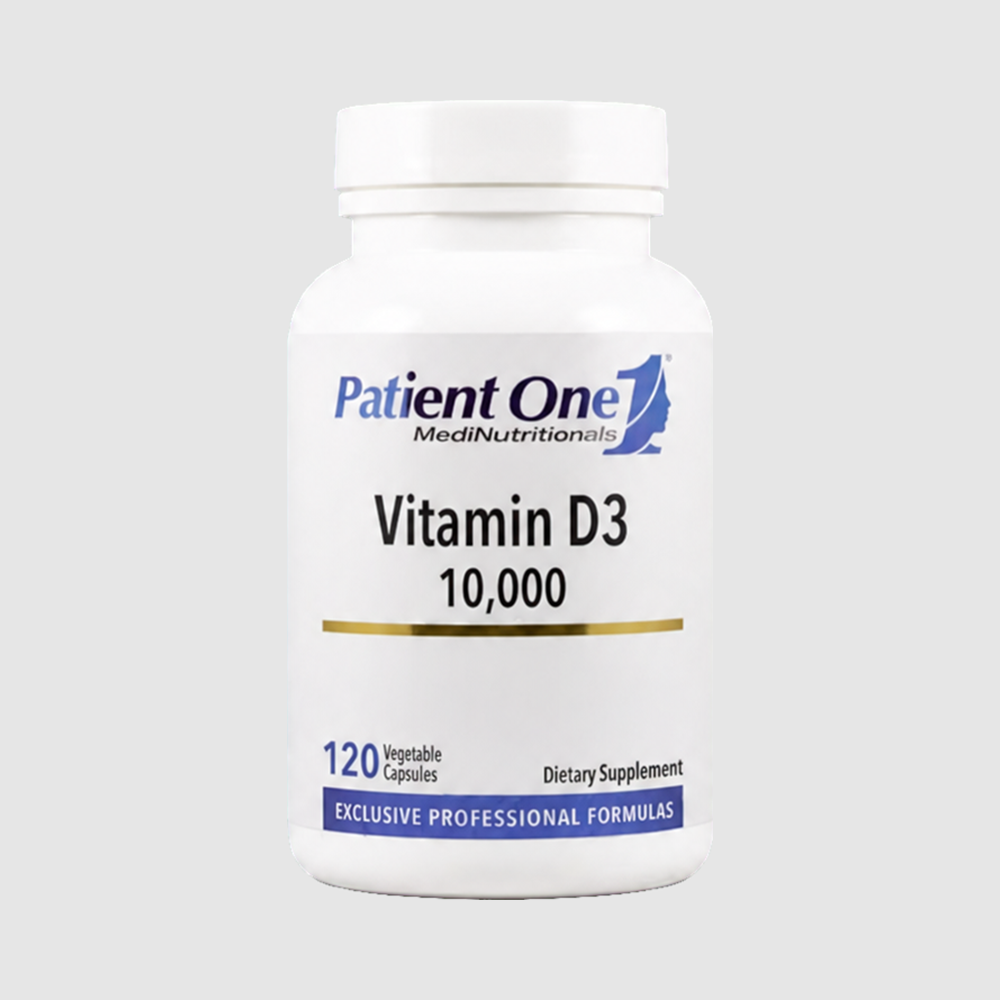 Patient One Vitamin D3 10,000 IU 120 Softgels - front product image