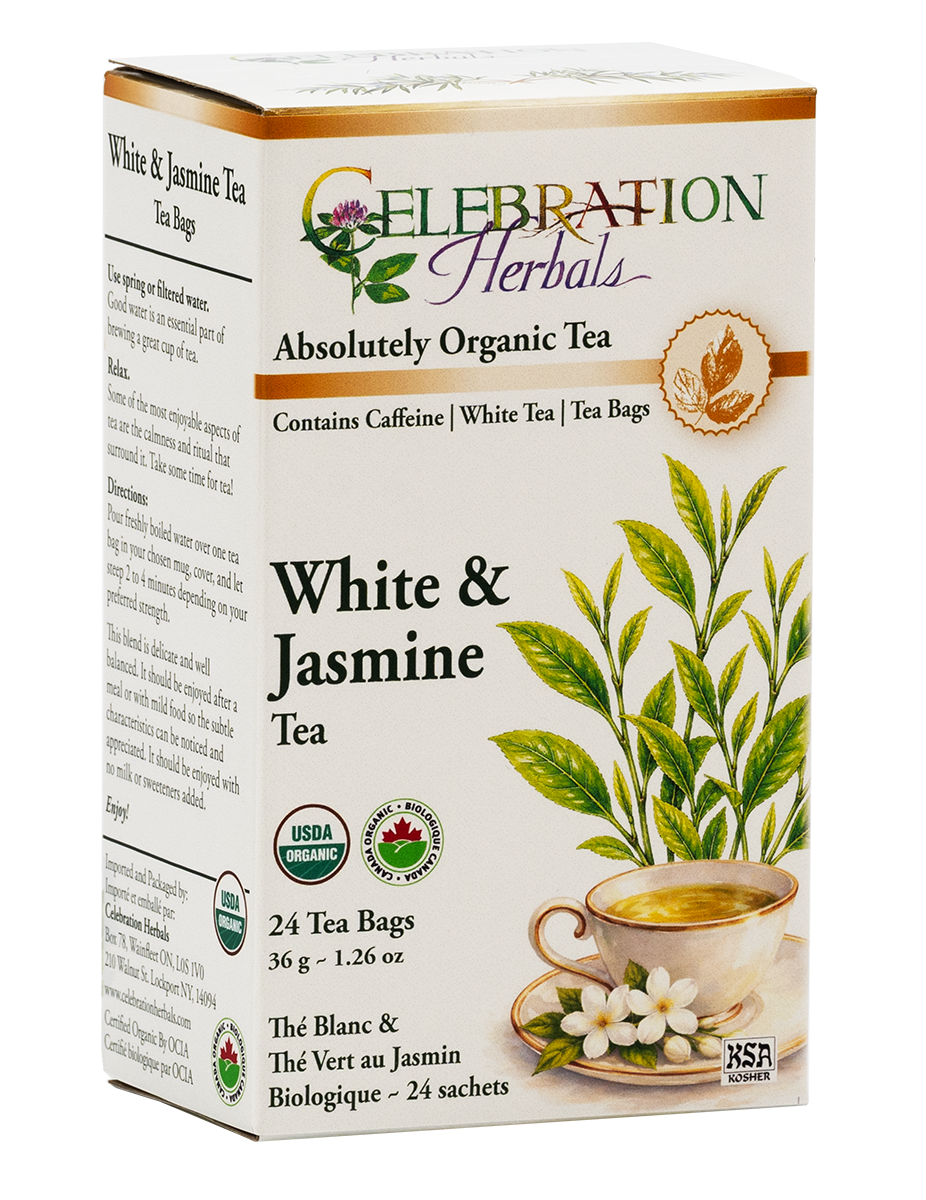 Celebration Herbals Organic White & Jasmine Tea – 24 Tea Bags