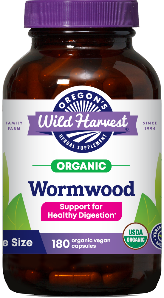 Oregon's Wild Harvest Wormwood Organic 180 Capsules front